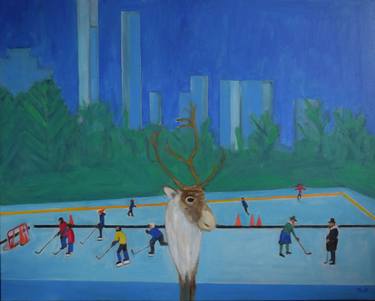 "New York Central Park- Reindeer and Skaters" thumb