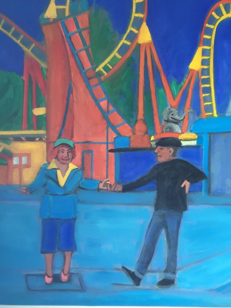 Original Contemporary Cities Painting by Jo Tuck