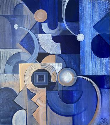 Original Cubism Abstract Paintings by Galia Rude