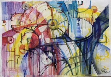 Original Abstract Time Drawings by Galia Rude