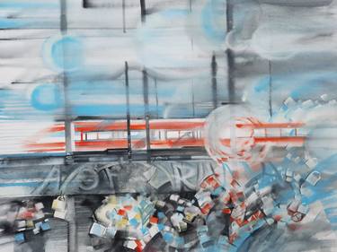 Print of Abstract Expressionism Train Paintings by Galia Rude