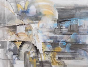Print of Abstract Train Paintings by Galia Rude