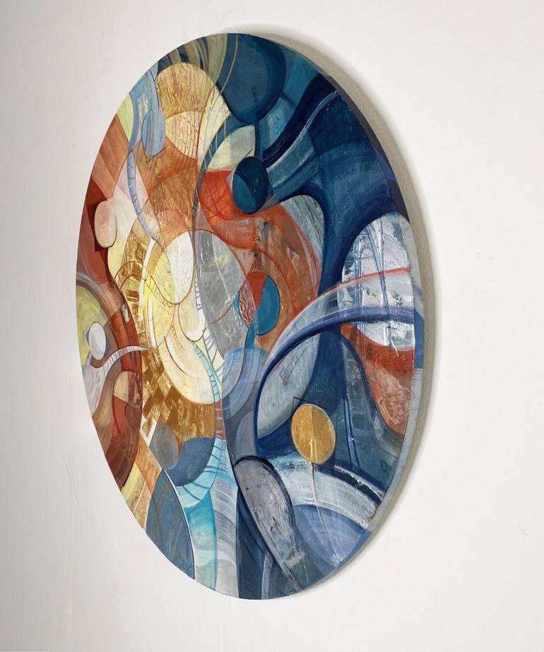 Original Cubism Abstract Painting by Galia Rude
