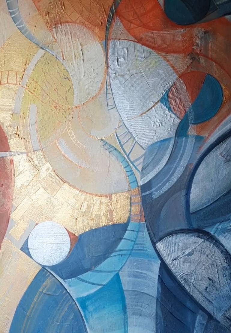 Original Cubism Abstract Painting by Galia Rude