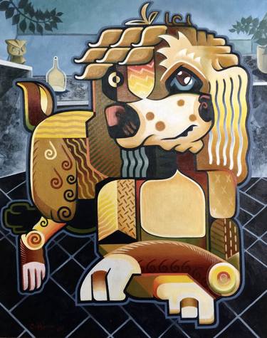 Print of Dogs Paintings by Corey Burnett-Hanssen