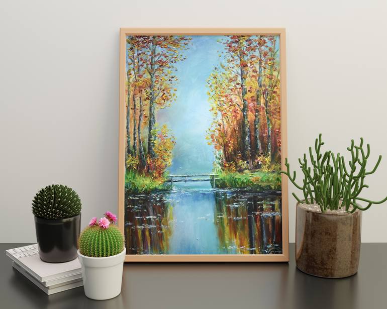 Original Impressionism Nature Painting by Bogdalena Bah