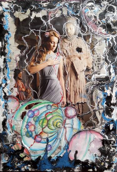 Original Figurative Fantasy Collage by Bogdalena Bah