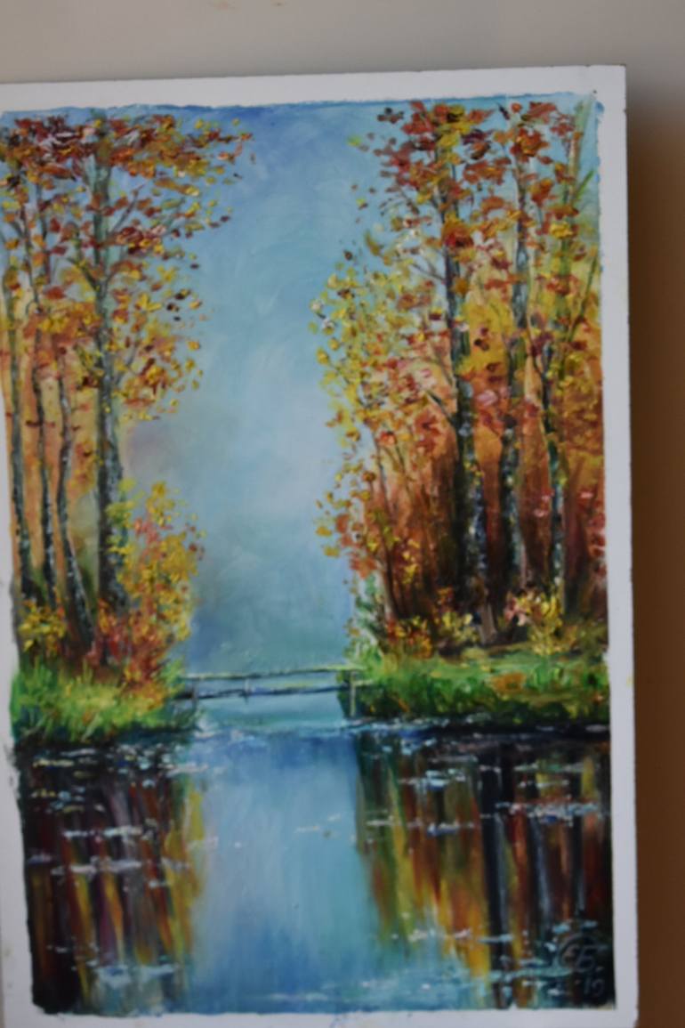 Original Impressionism Nature Painting by Bogdalena Bah