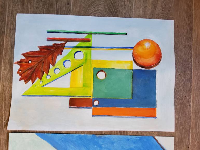 Original Conceptual Geometric Painting by Bogdalena Bah