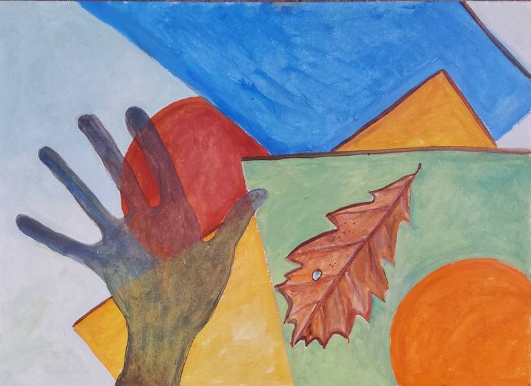 Original Conceptual Geometric Painting by Bogdalena Bah