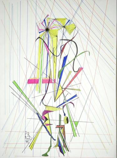 Original Abstract Expressionism Abstract Drawings by Paul Bonniekent