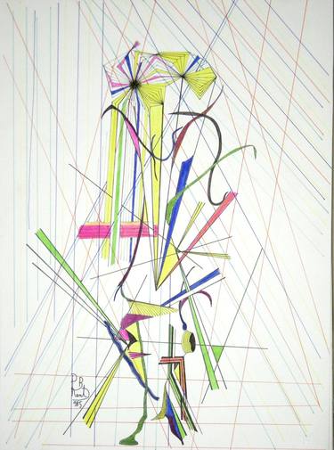 Original Abstract Drawings by Paul Bonniekent