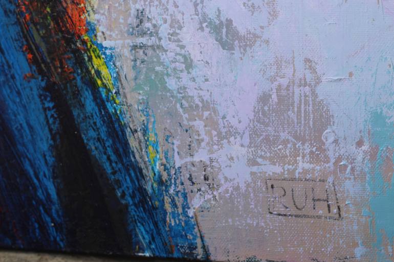 Original Abstract Expressionism Abstract Painting by Ruhulla Hasanzade
