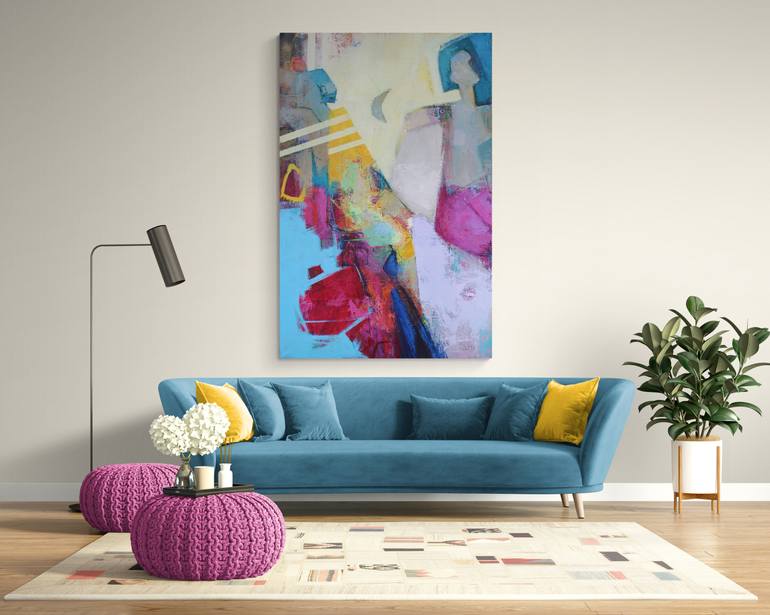 Original Abstract Expressionism Abstract Painting by Ruhulla Hasanzade