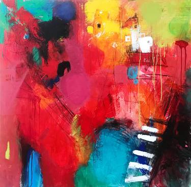 Original Abstract Expressionism Abstract Paintings by Ruhulla Hasanzade
