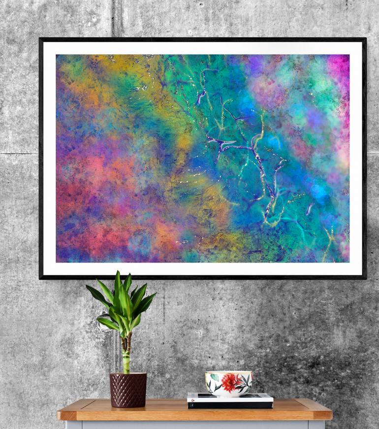 Original Abstract Expressionism Abstract Mixed Media by Poonam Shah