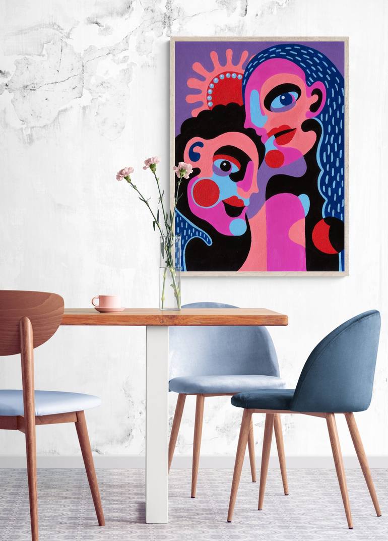 Original Abstract Portrait Painting by Aynika Karo