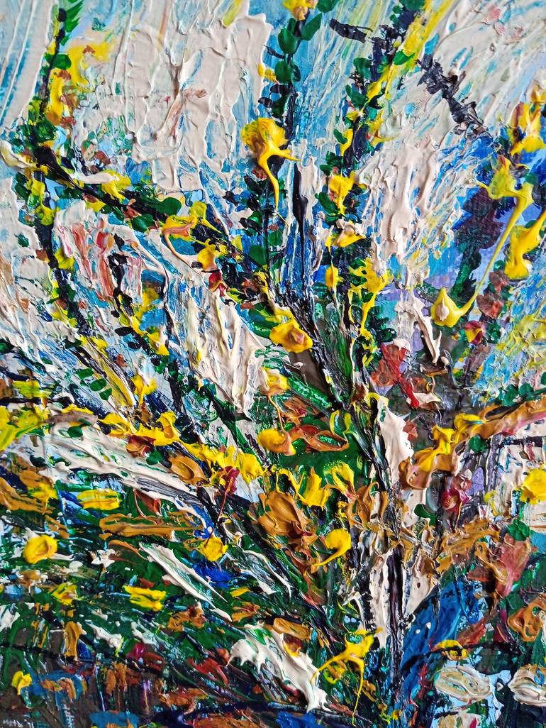 Original Impressionism Tree Painting by Sveta Peuch