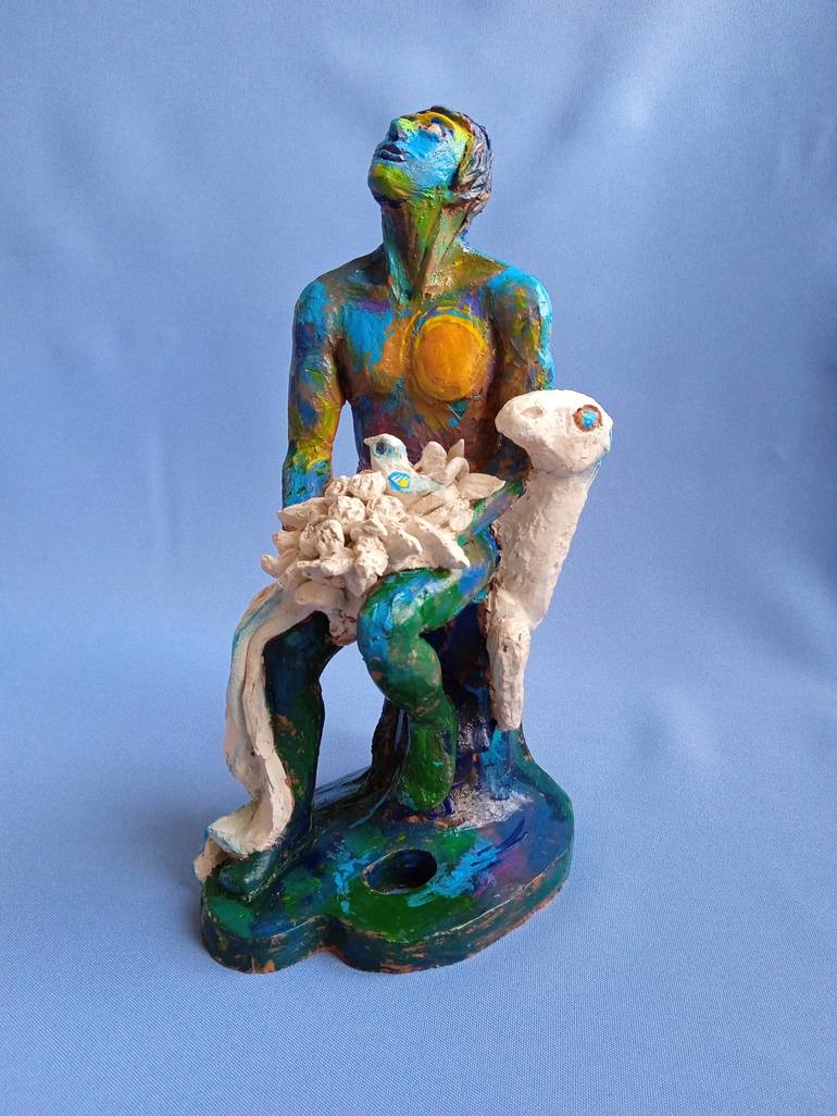 Original Expressionism People Sculpture by Sveta Peuch