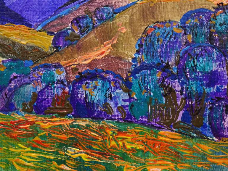 Original Expressionism Landscape Painting by Sveta Peuch