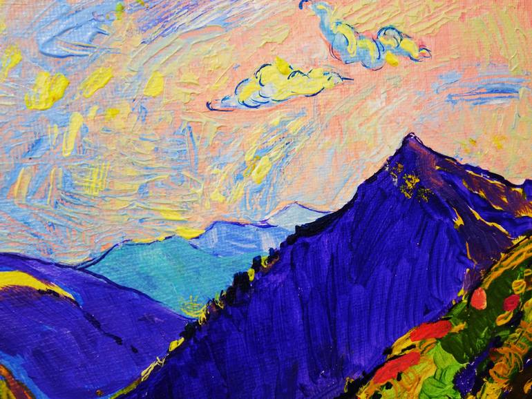 Original Expressionism Landscape Painting by Sveta Peuch