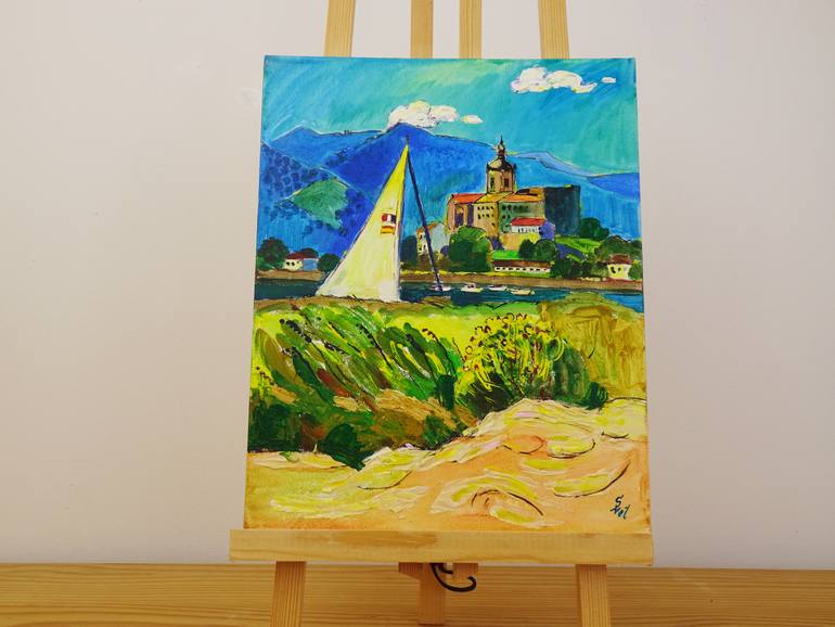 Original Figurative Seascape Painting by Sveta Peuch