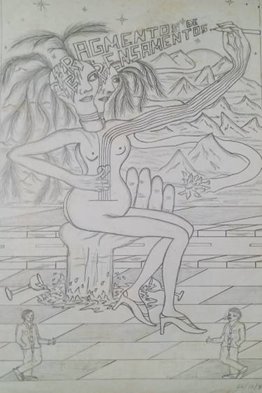 Original Surrealism Women Drawings by Reinaldo Franca