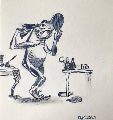 Original Illustration Humor Drawings by EHF Art