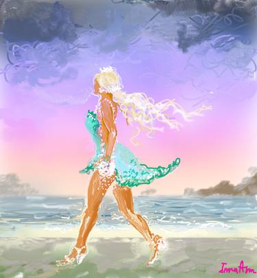 Original Art Deco Beach Printmaking by Inessa Smirnova   -    Inna Arm