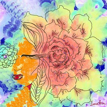 Original Art Deco Floral Printmaking by Inessa Smirnova   -    Inna Arm