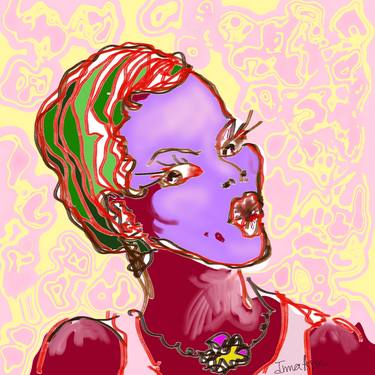 Original Abstract Expressionism Portrait Printmaking by Inessa Smirnova   -    Inna Arm