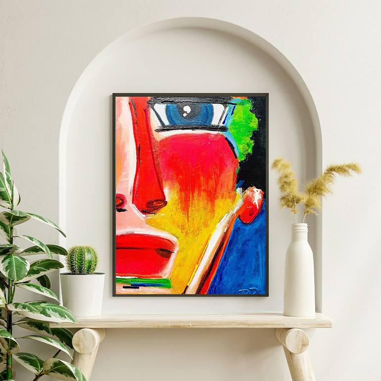 Original Abstract Portrait Painting by Daniëlle Ducheine