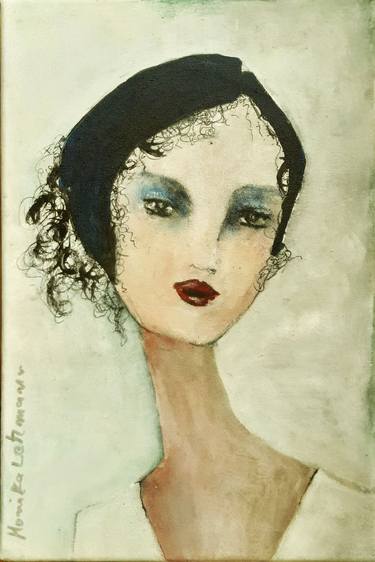Original Contemporary Women Mixed Media by Monika Lehmann