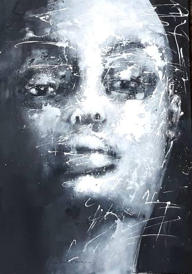 Original Abstract Portrait Paintings by Monika Lehmann