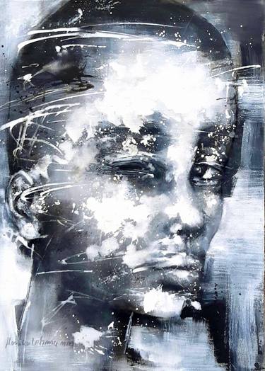 Original Abstract Portrait Paintings by Monika Lehmann