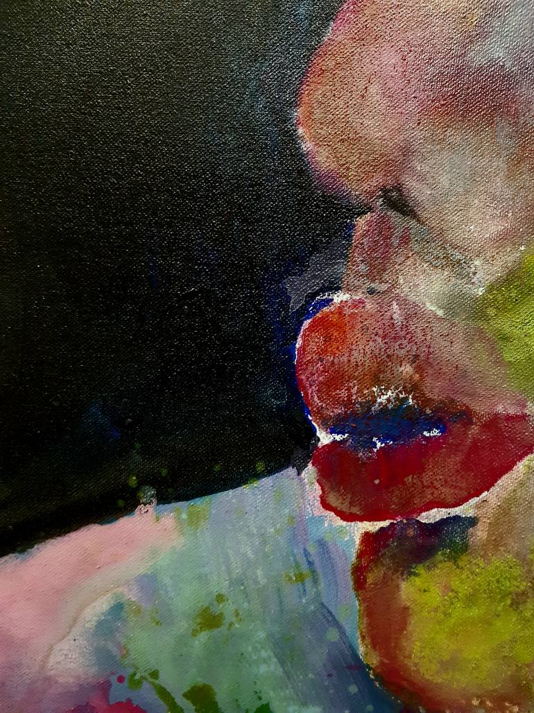 Original Abstract People Painting by Monika Lehmann