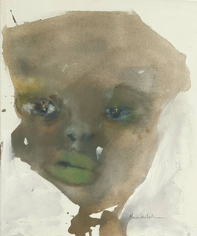 Original Abstract People Painting by Monika Lehmann
