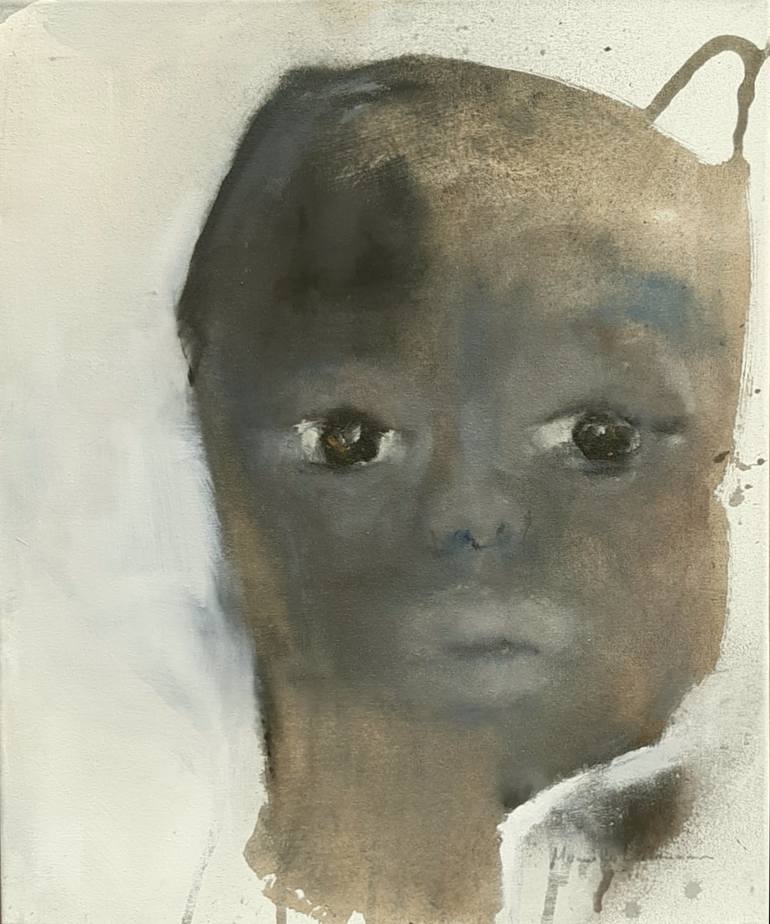 Original Abstract People Painting by Monika Lehmann