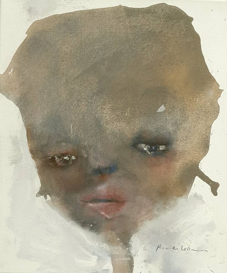 Original Abstract People Painting by Monika Lehmann