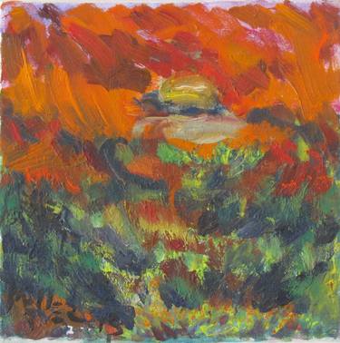 Original Expressionism Abstract Painting by Matitiahu Meller