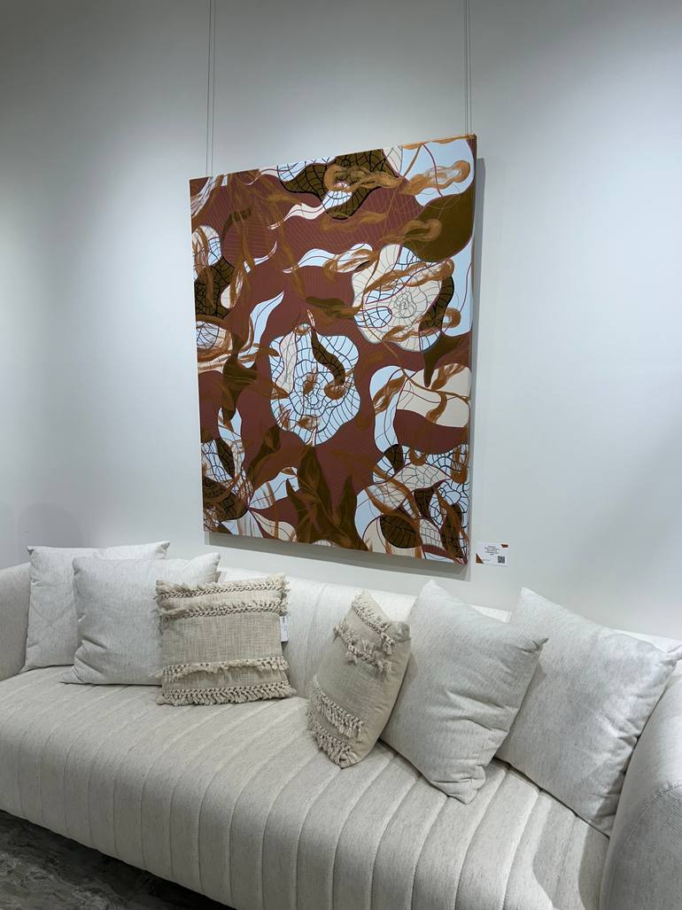 Original Abstract Expressionism Floral Painting by Carolina Jaen