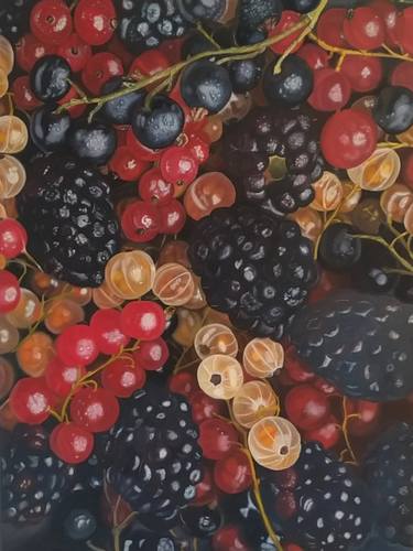 Original Baroque Botanic Painting by Oksana Kolosyuk