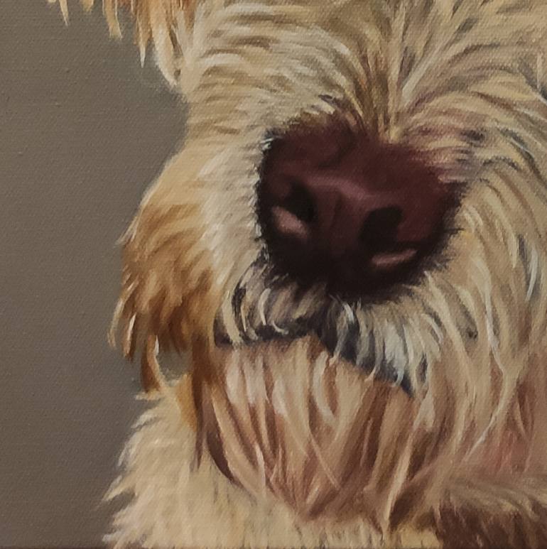 Original Photorealism Dogs Painting by Oksana Kolosyuk