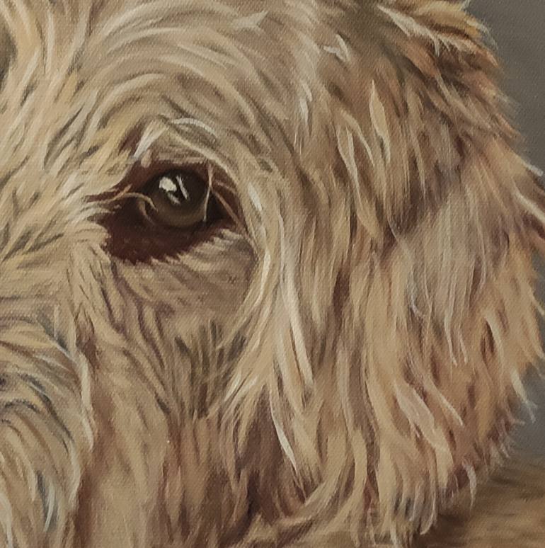 Original Photorealism Dogs Painting by Oksana Kolosyuk