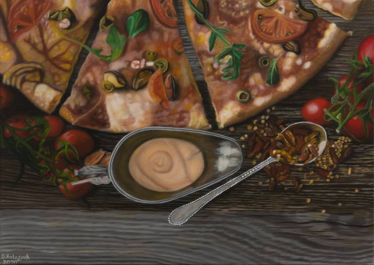 Original Food Painting by Oksana Kolosyuk