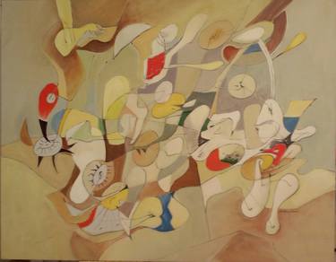 Original Art Deco Abstract Paintings by YURA HARUTYUNYAN