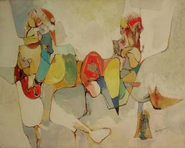 Original Art Deco Abstract Paintings by YURA HARUTYUNYAN
