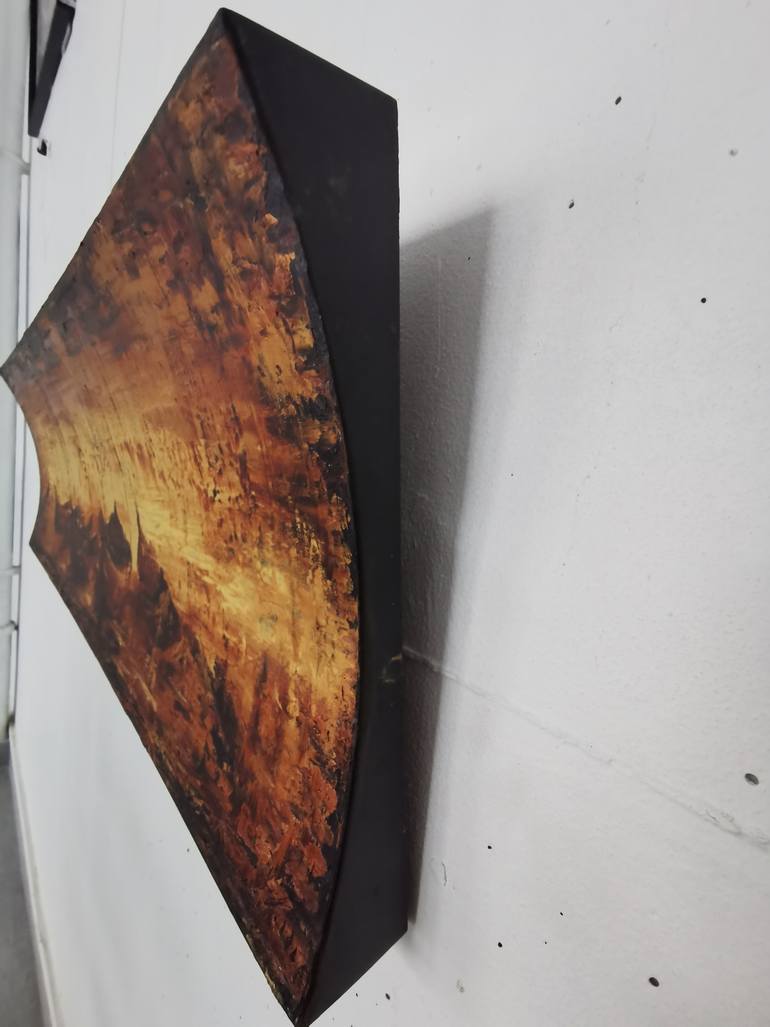 Original Abstract Expressionism Boat Painting by Aloo San