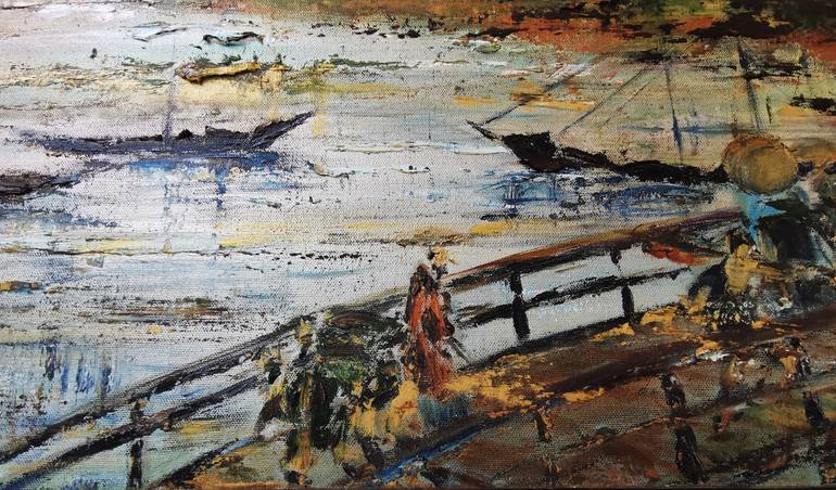 Original Abstract Expressionism Landscape Painting by Aloo San