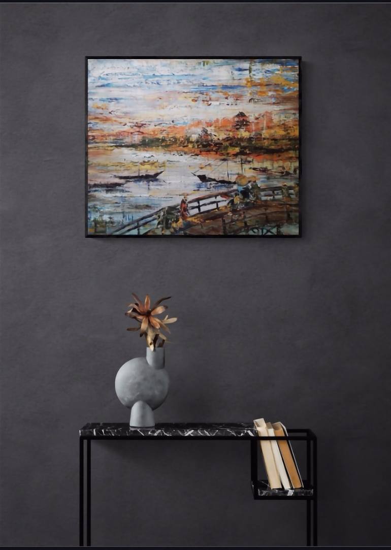 Original Abstract Expressionism Landscape Painting by Aloo San